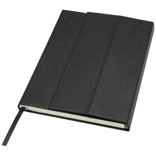 black Libreta de tapa dura A5 de cuero regenerado