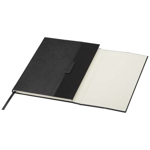 black Libreta de tapa dura A5 de cuero regenerado