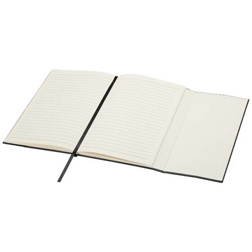 black Libreta de tapa dura A5 de cuero regenerado