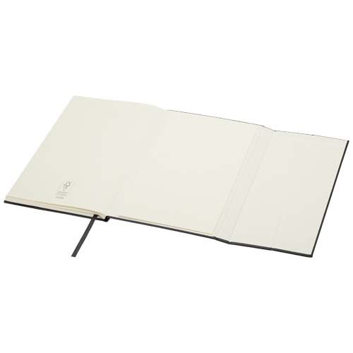 black Libreta de tapa dura A5 de cuero regenerado