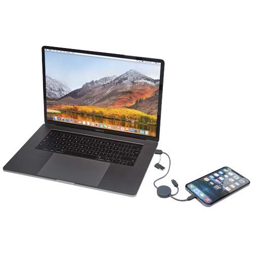 azul oscuro Cable 5 en 1 de plástico reciclado de 30 cm para sincronización de datos y carga rápida de 27 W