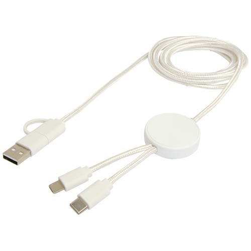 Câble 5 en 1 Citala en plastique recyclé de 150 cm pour la synchronisation des données et la charge rapide de 27 W - 6