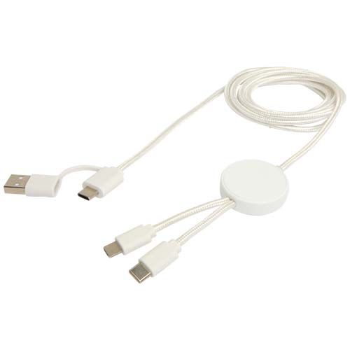 Câble 5 en 1 Citala en plastique recyclé de 150 cm pour la synchronisation des données et la charge rapide de 27 W - 7