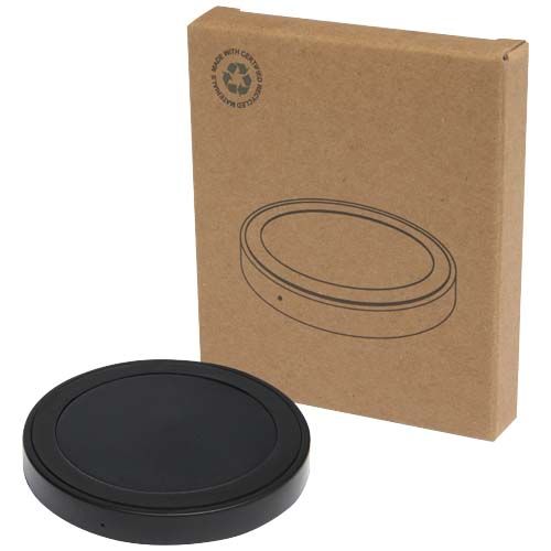 black Base de carga inalámbrica de plástico reciclado de 15 W