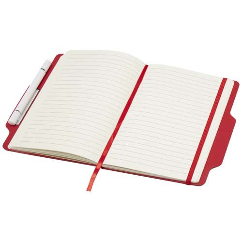red Libreta de tapa dura A5 con combinación de bolígrafo y lápiz