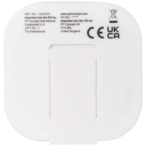 white Auriculares tipo C con cable y caja de plástico reciclado