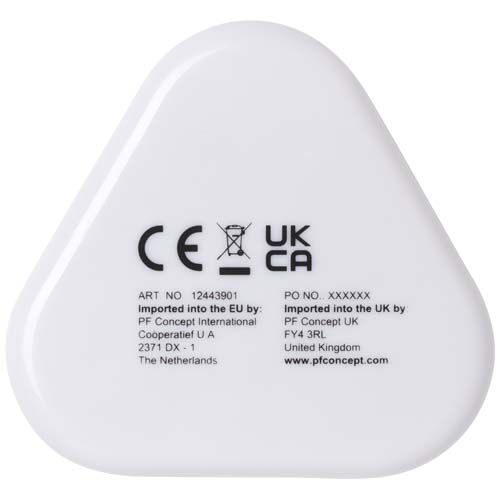white Auriculares con caja de plástico reciclado