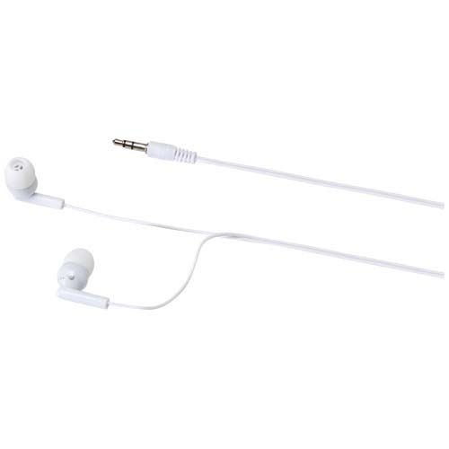 white Auriculares con caja de plástico reciclado