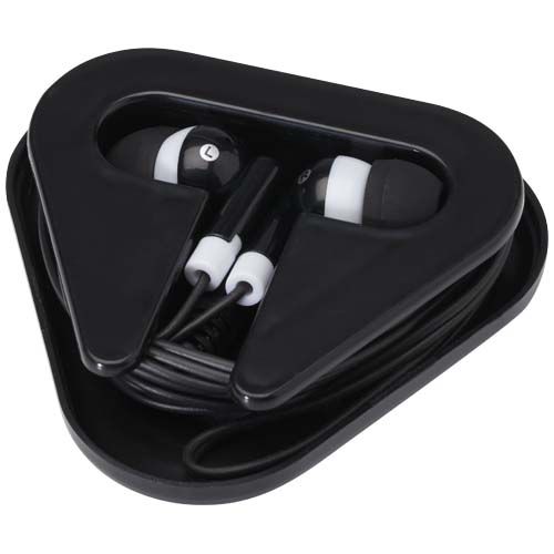 black Auriculares con caja de plástico reciclado