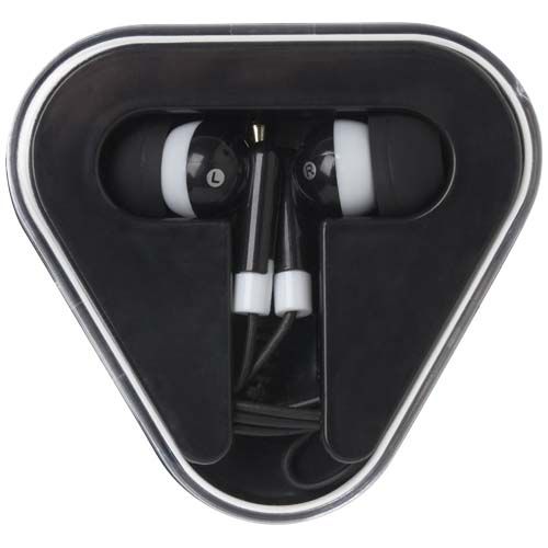 black Auriculares con caja de plástico reciclado