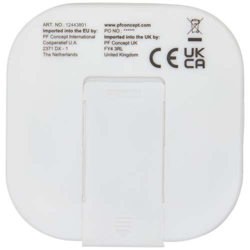 white Auriculares tipo C con cable y caja de plástico reciclado