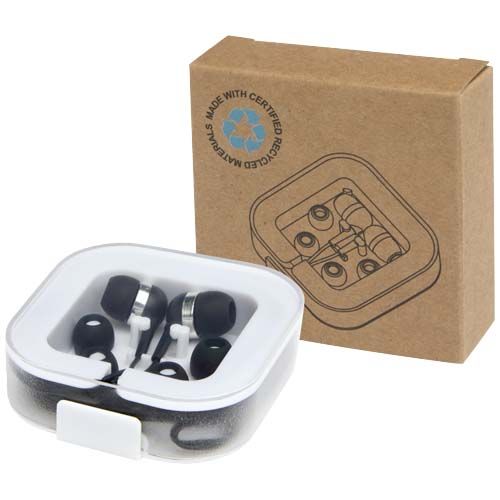 AURICULARES TIPO C CON CABLE Y CAJA DE PLÁSTICO RECICLADO 