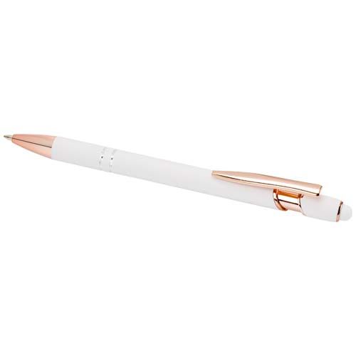 white Bolígrafo con acabado en oro rosa