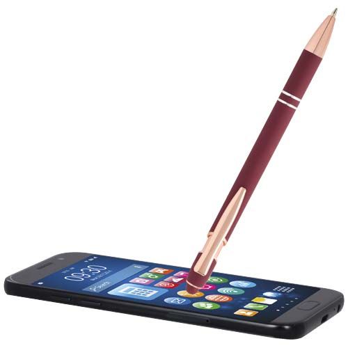 burdeos Bolígrafo con acabado en oro rosa