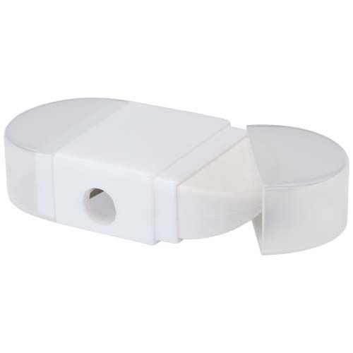 white Sacapuntas con goma de borrar
