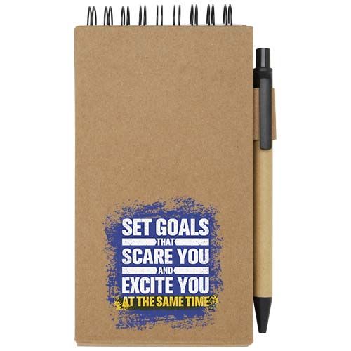 Bloc-notes autocollant avec stylo bille Flipper (encre noire) - 2