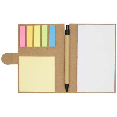 natural Libreta con notas adhesivas con bolígrafo