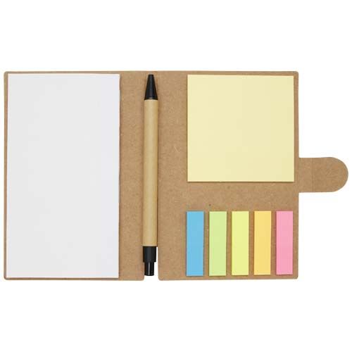 Libreta con notas adhesivas con bolígrafo 
