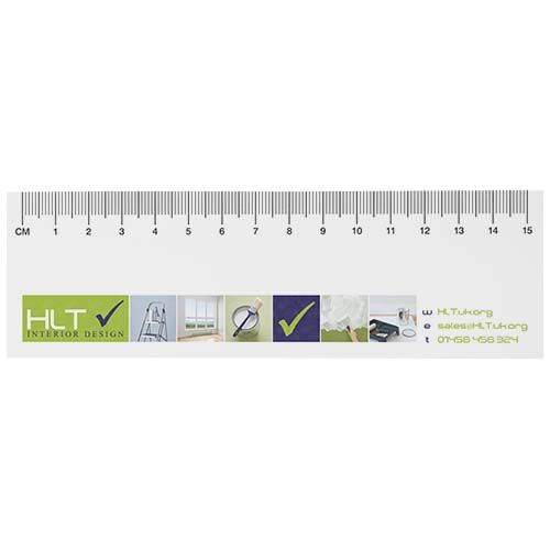 Notes autocollantes recyclées Sticky-Mate® avec règle imprimée 15 cms - 2