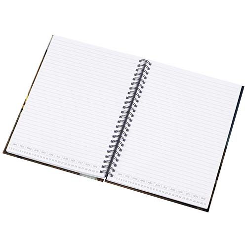 blanco/negro Agenda A5 de tapa dura sin fechas