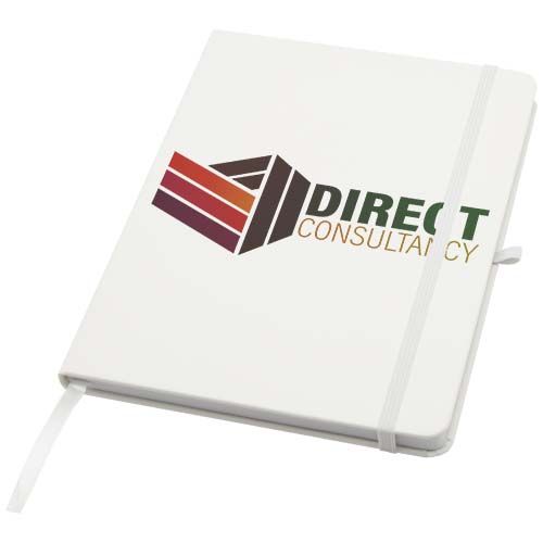 Libreta de tapa dura A5 de material reciclado con páginas rayadas 