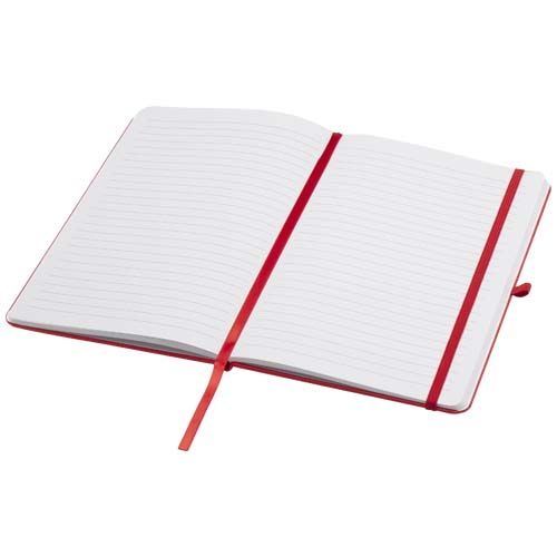 red Libreta de tapa dura A5 de material reciclado con páginas rayadas