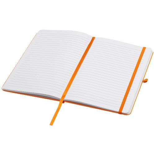 orange Libreta de tapa dura A5 de material reciclado con páginas rayadas