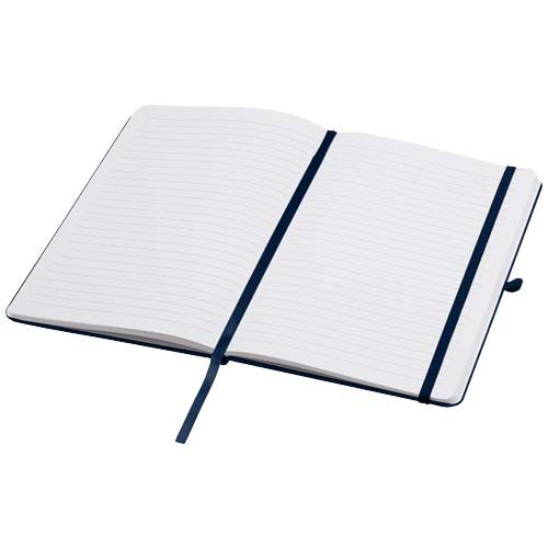 azul marino Libreta de tapa dura A5 de material reciclado con páginas rayadas