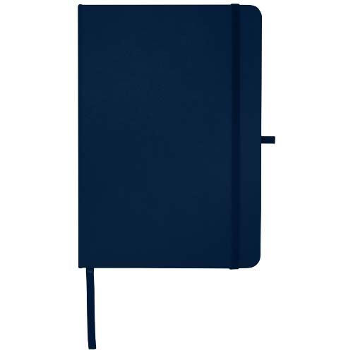 azul marino Libreta de tapa dura A5 de material reciclado con páginas rayadas