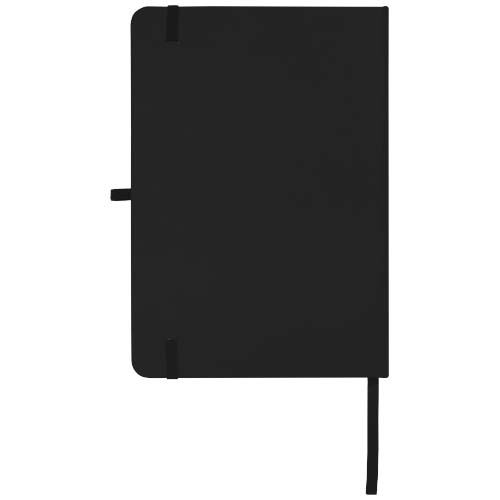 black Libreta de tapa dura A5 de material reciclado con páginas rayadas
