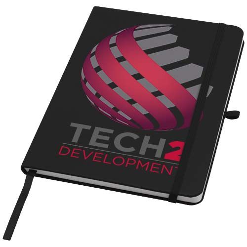 Libreta de tapa dura A5 de material reciclado con páginas rayadas 