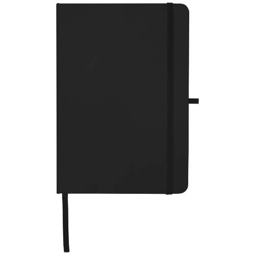 black Libreta de tapa dura A5 de material reciclado con páginas rayadas