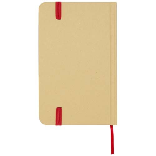 red Libreta de tapa dura A6 de material reciclado con páginas lisas