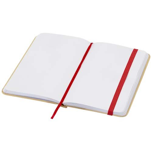 red Libreta de tapa dura A6 de material reciclado con páginas lisas