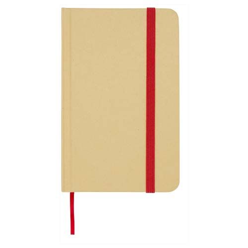 red Libreta de tapa dura A6 de material reciclado con páginas lisas