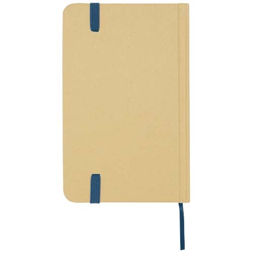 azul mar Libreta de tapa dura A6 de material reciclado con páginas lisas