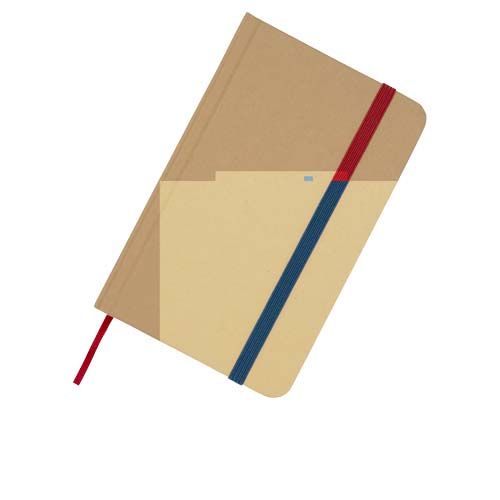 azul mar Libreta de tapa dura A6 de material reciclado con páginas lisas