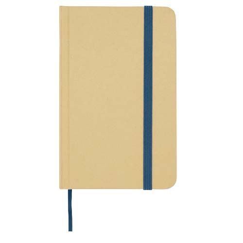 azul mar Libreta de tapa dura A6 de material reciclado con páginas lisas