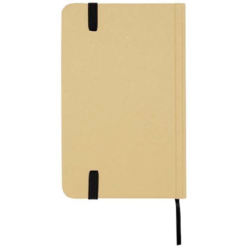 black Libreta de tapa dura A6 de material reciclado con páginas lisas