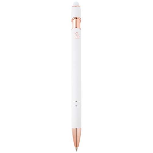 white Bolígrafo con acabado en oro rosa