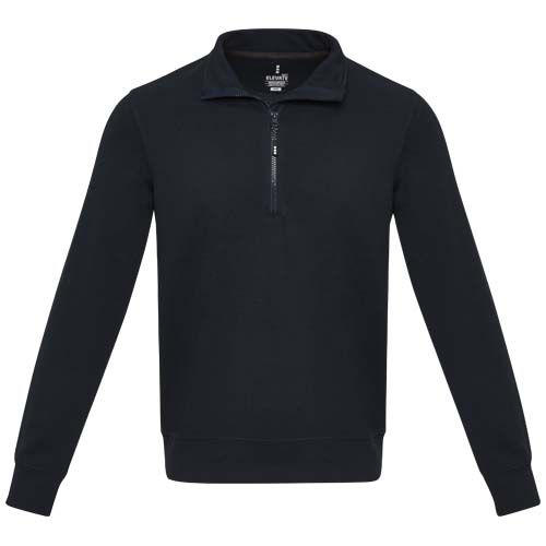 azul marino Sudadera unisex de material reciclado con cremallera 1/4 Aware™