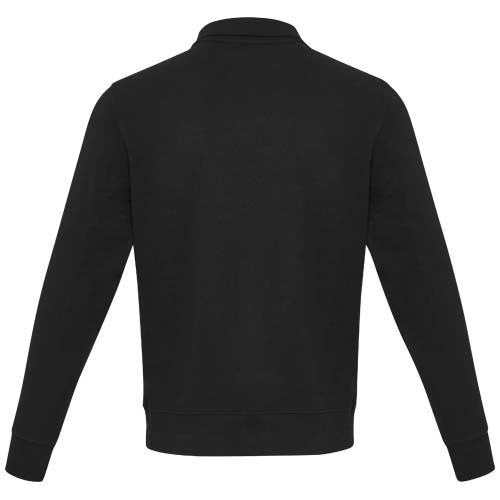 black Sudadera unisex de material reciclado con cremallera 1/4 Aware™