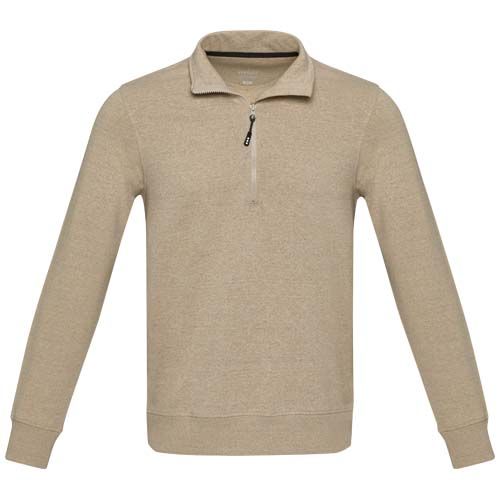 Sudadera unisex de material reciclado con cremallera 1/4 Aware™ de 280 g/m² Tin