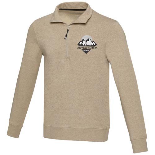 Sudadera unisex de material reciclado con cremallera 1/4 Aware™ de 280 g/m² Tin