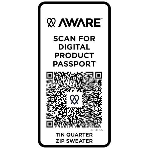 Sudadera unisex de material reciclado con cremallera 1/4 Aware™ 