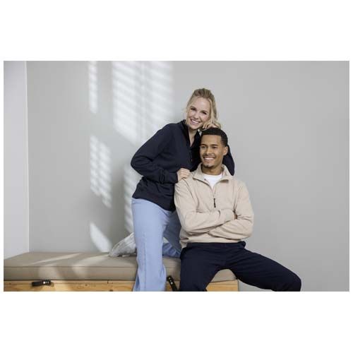 Sudadera unisex de material reciclado con cremallera 1/4 Aware™ 