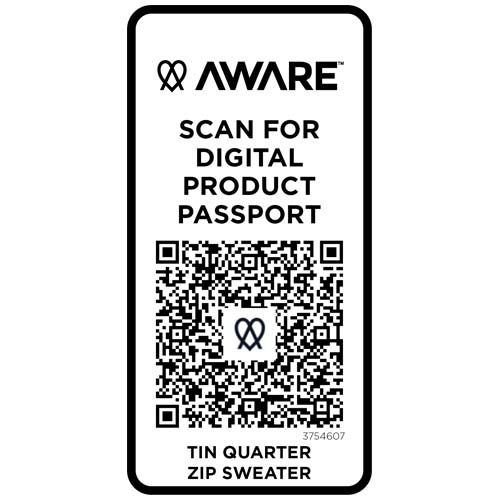 avena Sudadera unisex de material reciclado con cremallera 1/4 Aware™