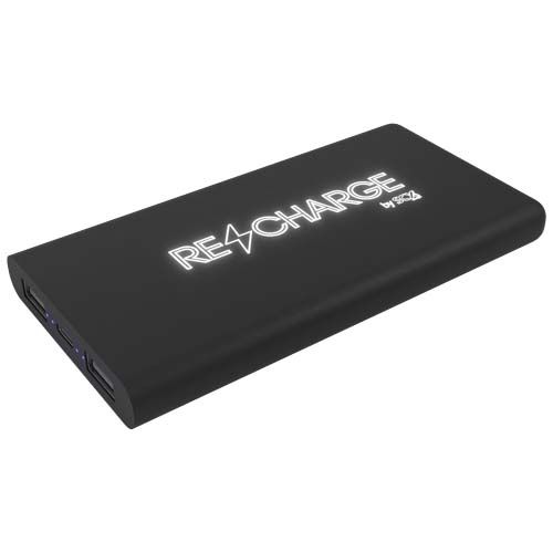 Batería externa inalámbrica de caucho luminosa de 10 000 mAh 