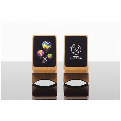 madera Cargador inalámbrico de madera de 15 W luminoso