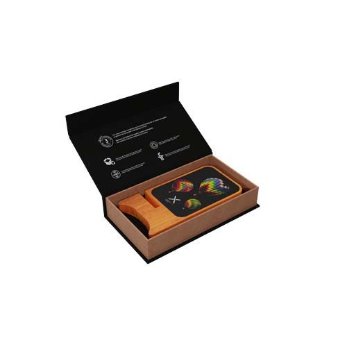 madera Cargador inalámbrico de madera de 15 W luminoso